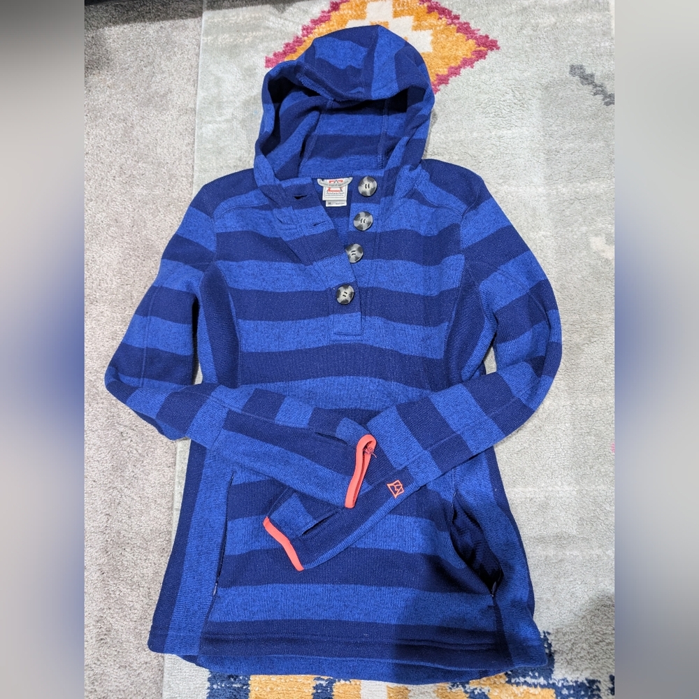Avalanche Hooded/Hoodie Sweater/Fleece w/ Zip Pockets - Blue - Women's Size M